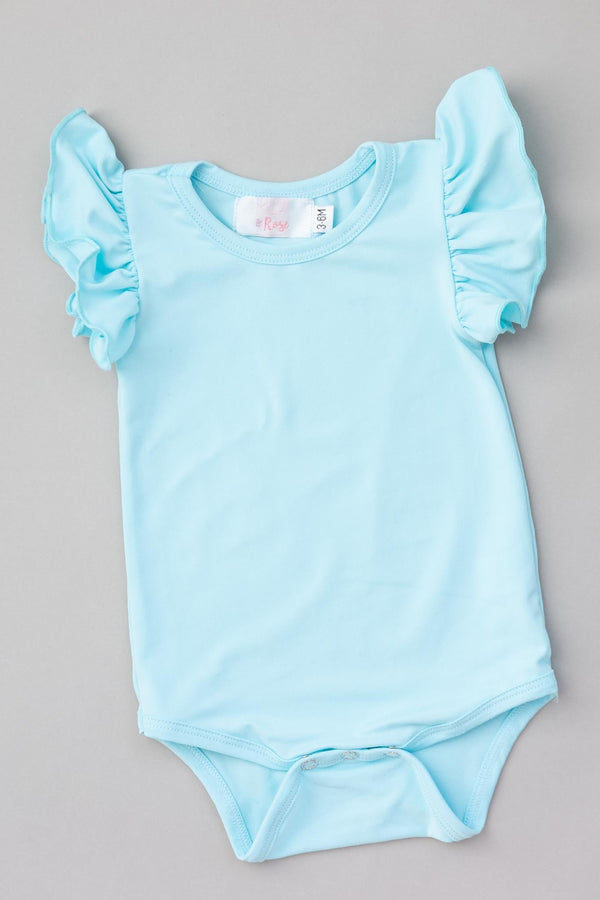 aqua-s-s-flutter-bodysuit Mila &  Rose - Sophia's Style-Aqua S/S Flutter Bodysuit-0-3M--1